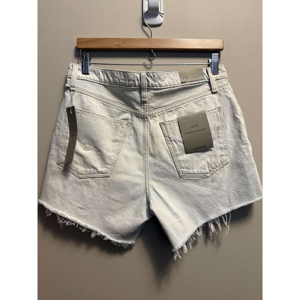 Hudson Devon High Rise Boyfriend Denim Shorts Cut Off Size 28 NWT Read Descript - Picture 2 of 12